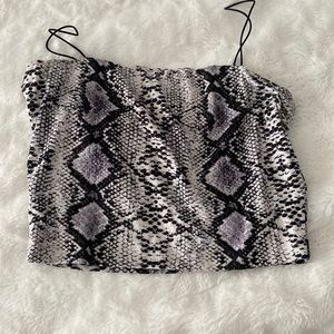 M boutique snake print tank top